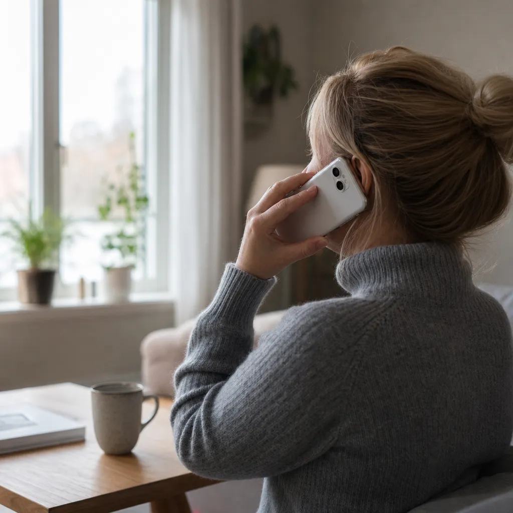 Mobiltelefon med två olika signalindikatorer
